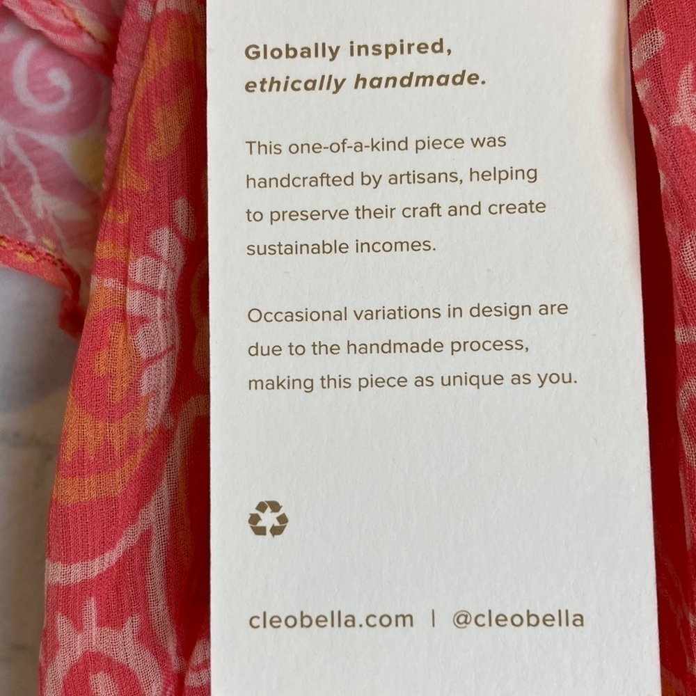 Cleobella Hannah Cutout Tiered Ruffle Maxi Dress Coral Blossom M Romantic NEW - Picture 9 of 16